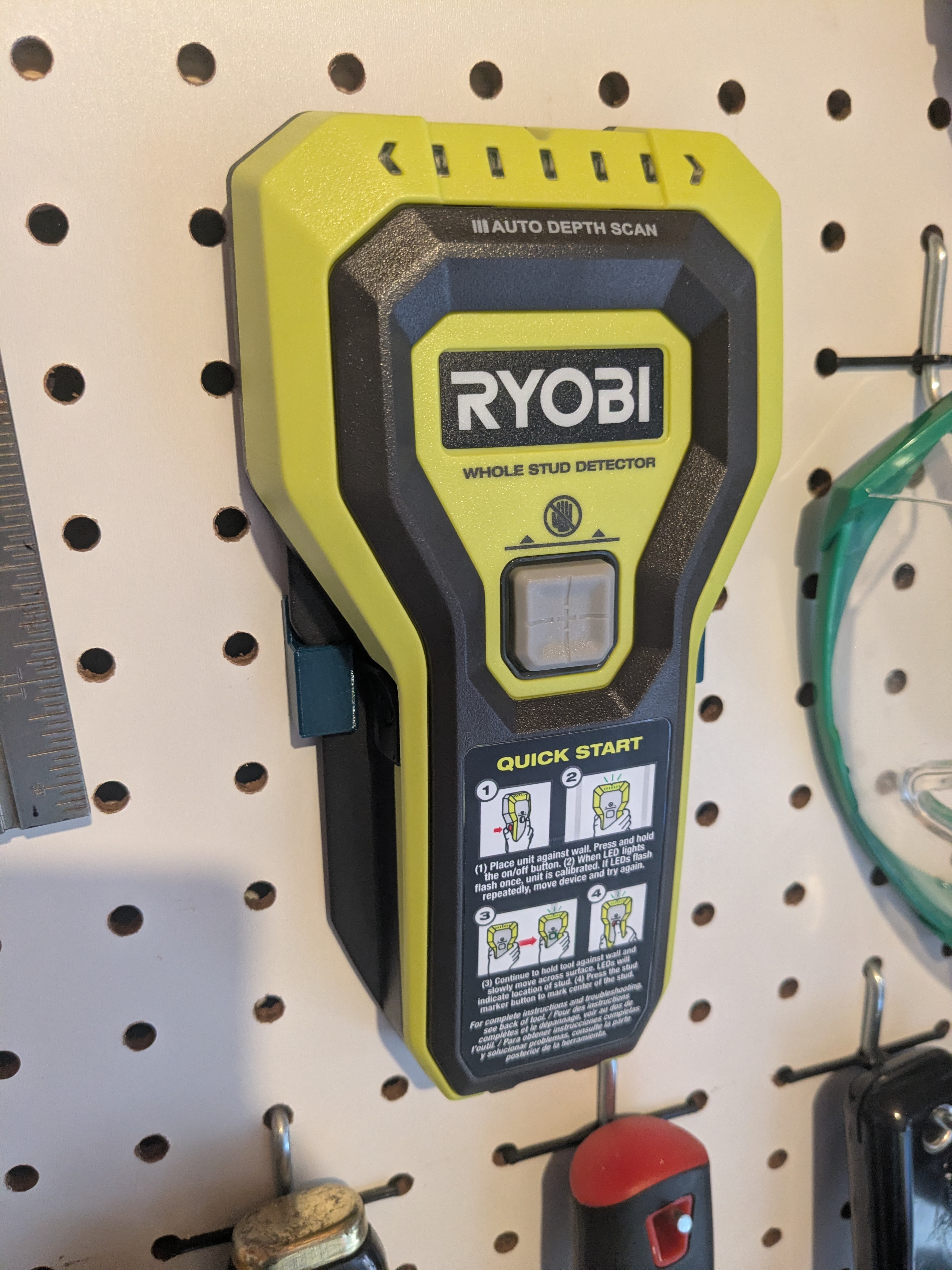 Ryobi Studfinder Pegboard Cradle