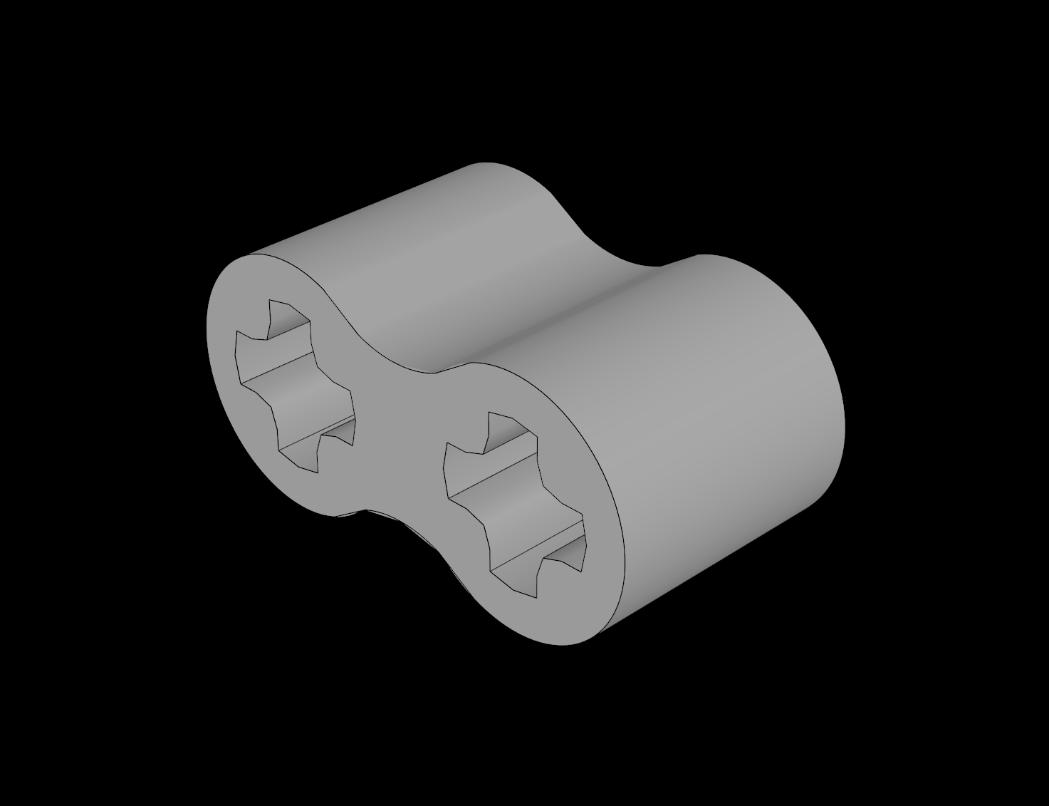 Lego Compatible (45590.dat) Technic Axle Joiner Double Flexible