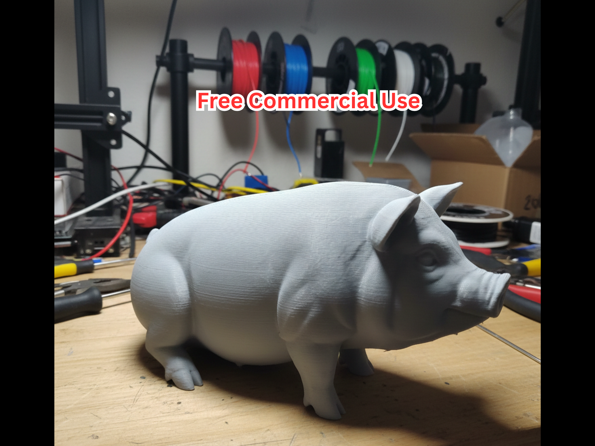 Semi-Realistic Pig Statue