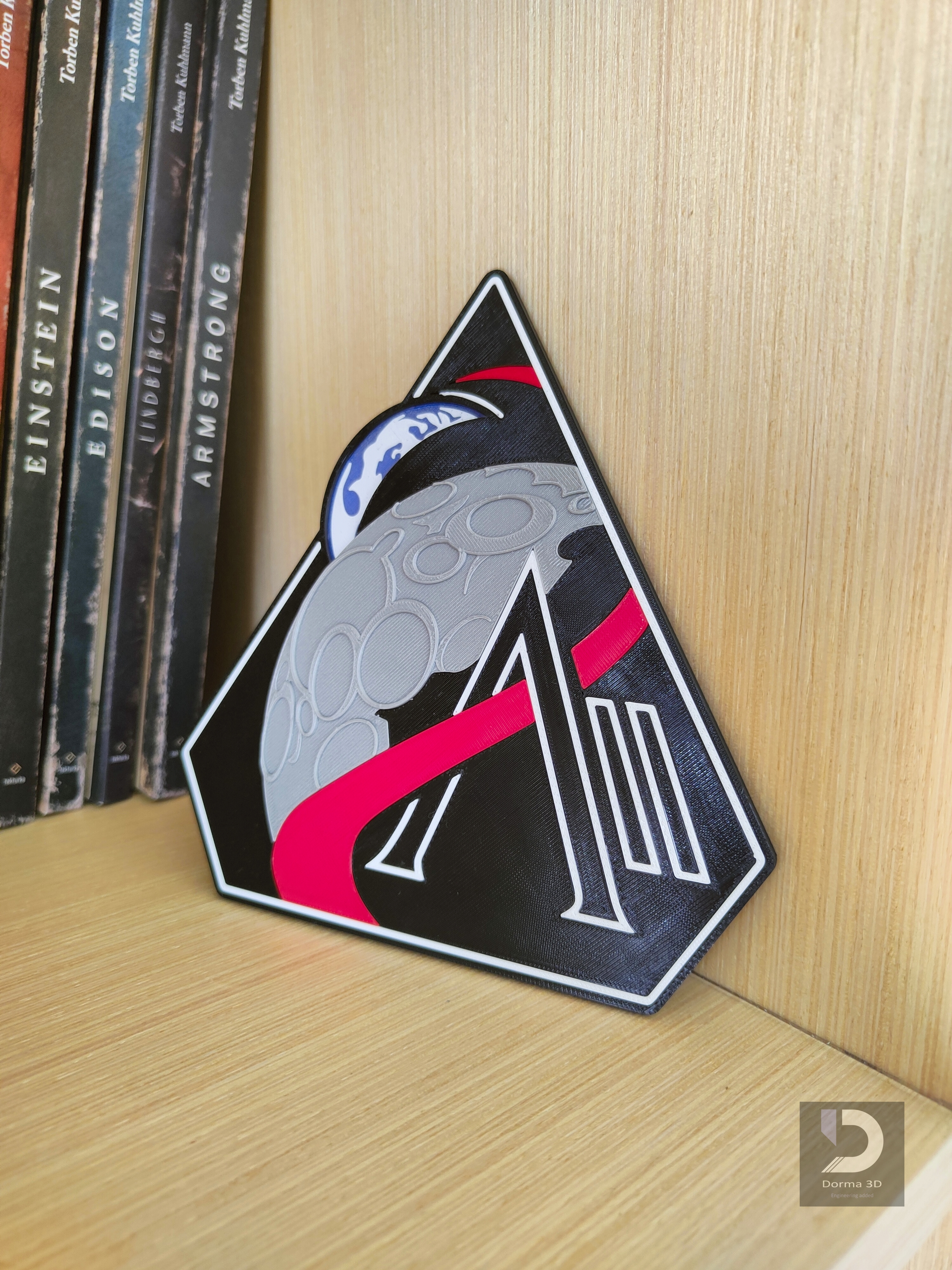 Artemis II mission patch (no multicolor) 3D model