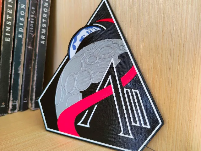 Artemis II mission patch (no multicolor)