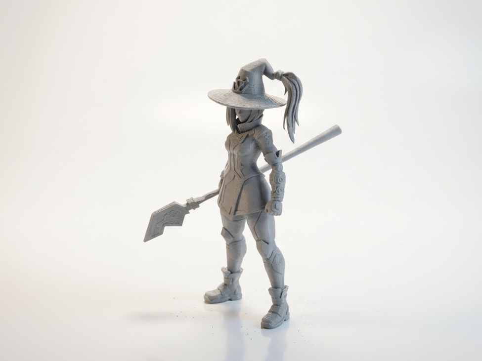 Galactic Wizard Lady Figurine Female 3D Printable