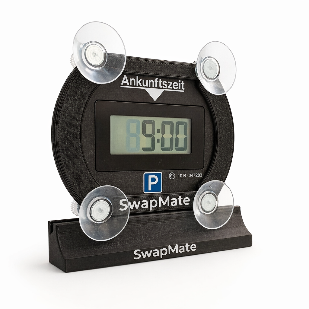 SwapMate – suction cup holder for ParkLite electronic parking disc