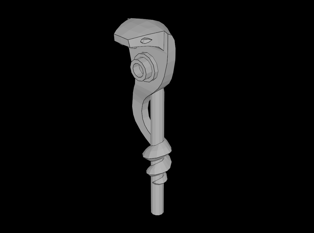 Lego Compatible (98134.dat) Minifig Utensil Snake / Serpent Staff
