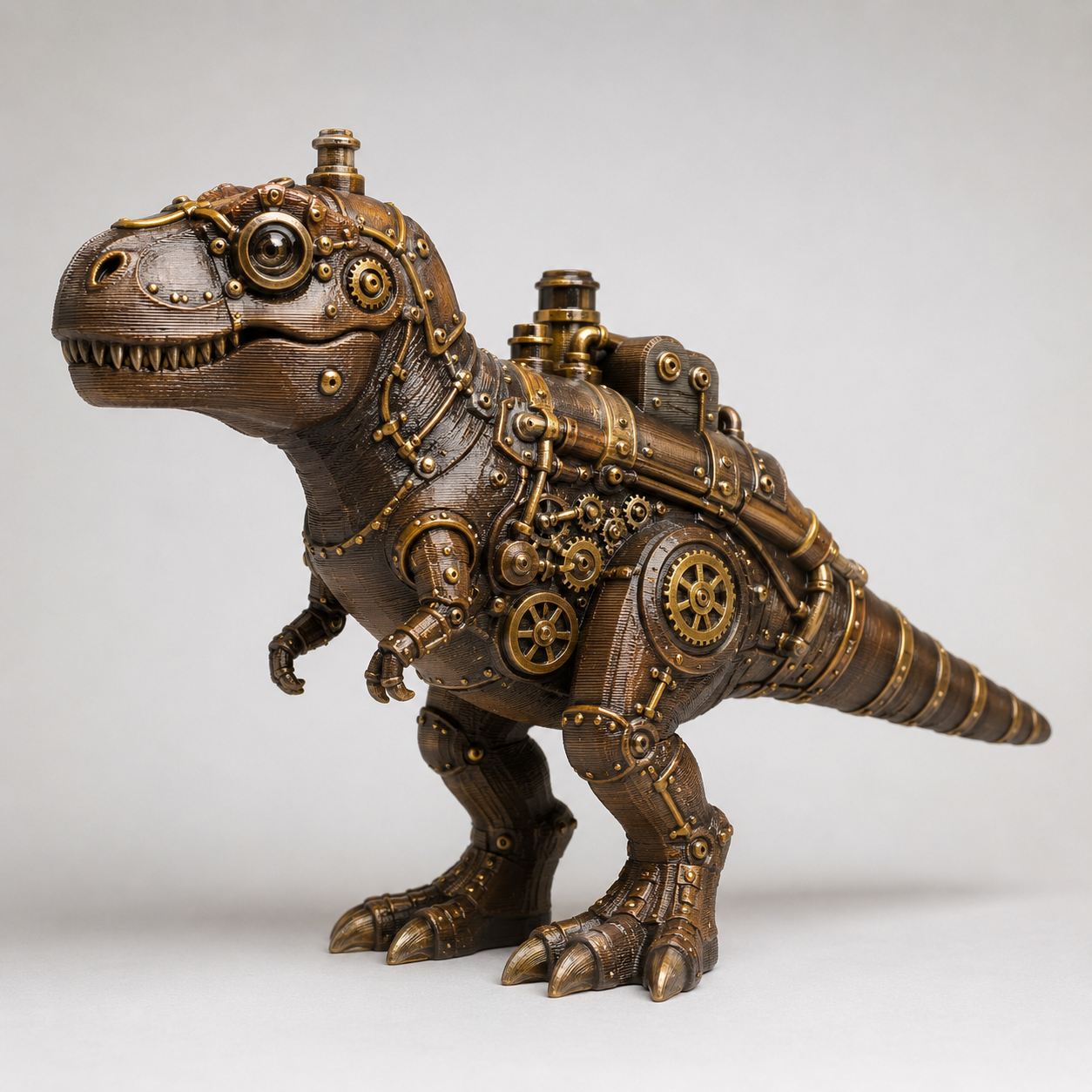 Mechanischer Dinosaurier im Steampunk-Stil/Mechanical dinosaur in steampunk style