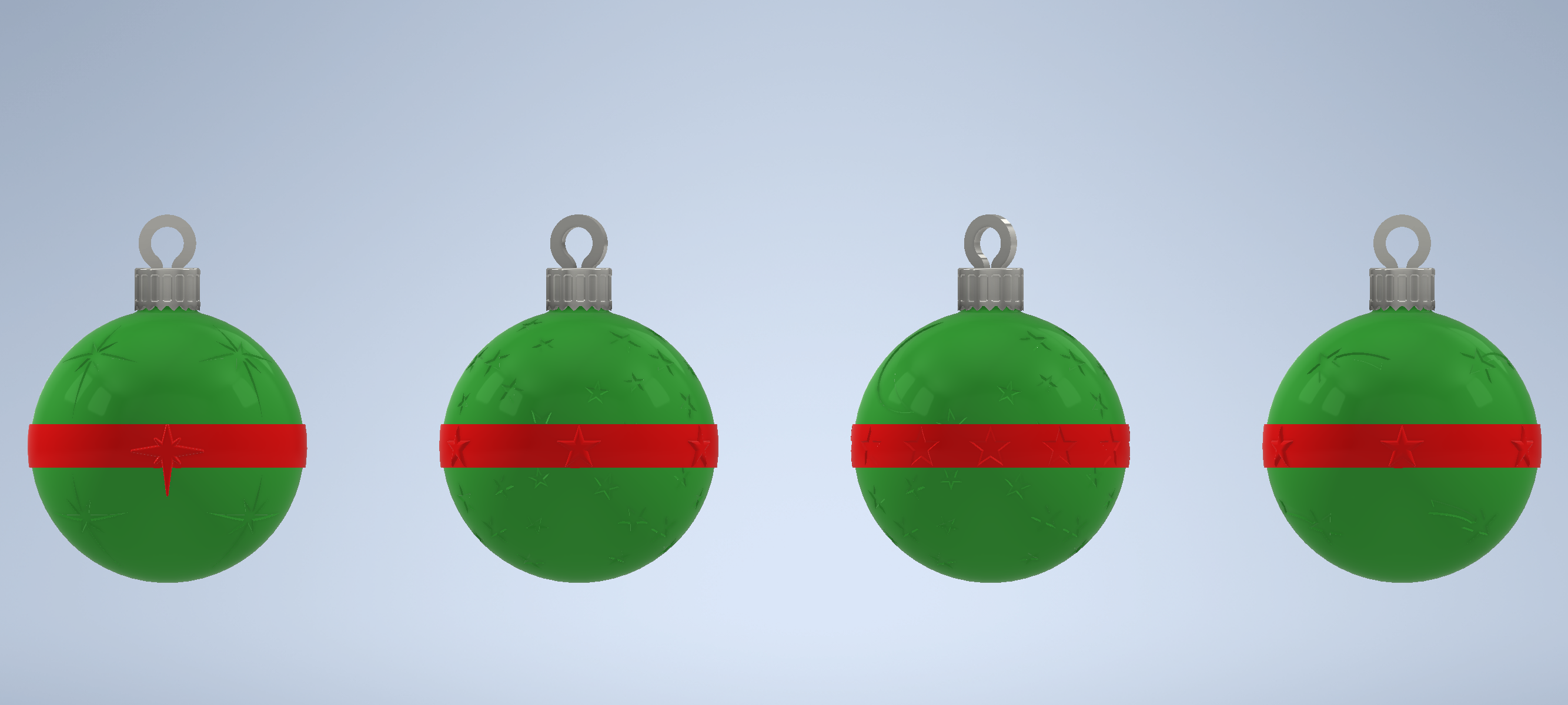 Miniatura 5 do modelo 3D Modular Christmas Baubles - Celestial patterns pack