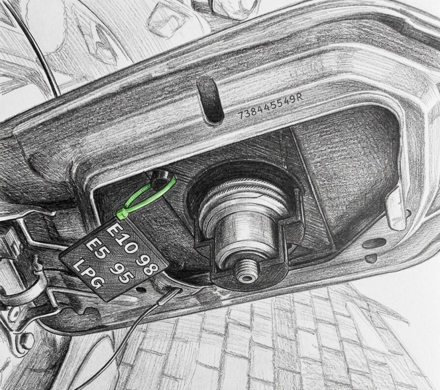 Dacia Sandero Stepway III – Magnetic LPG Adapter Holder (TPU/ASA)