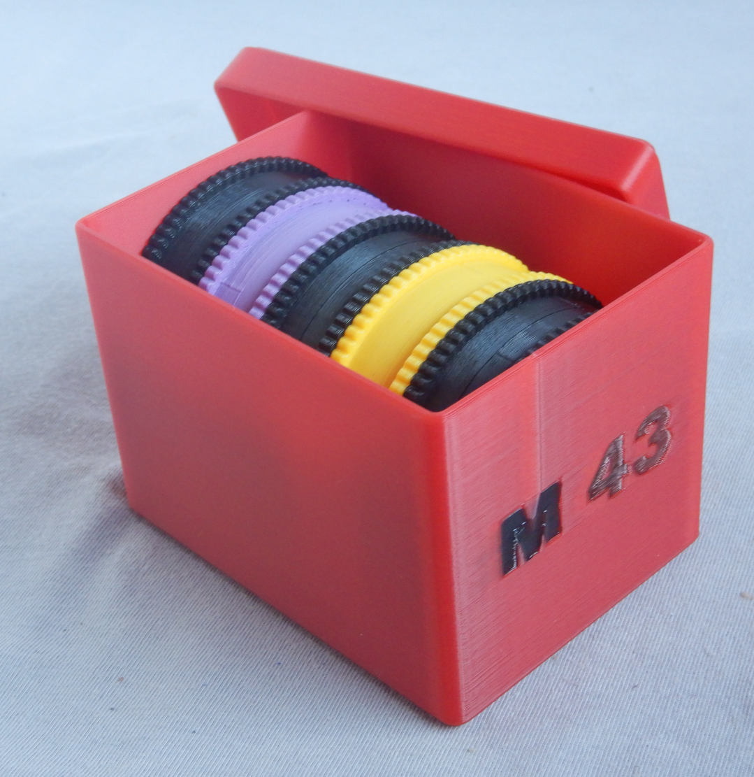 Schachtel für Filterdosen M43; Box for filter canisters M43