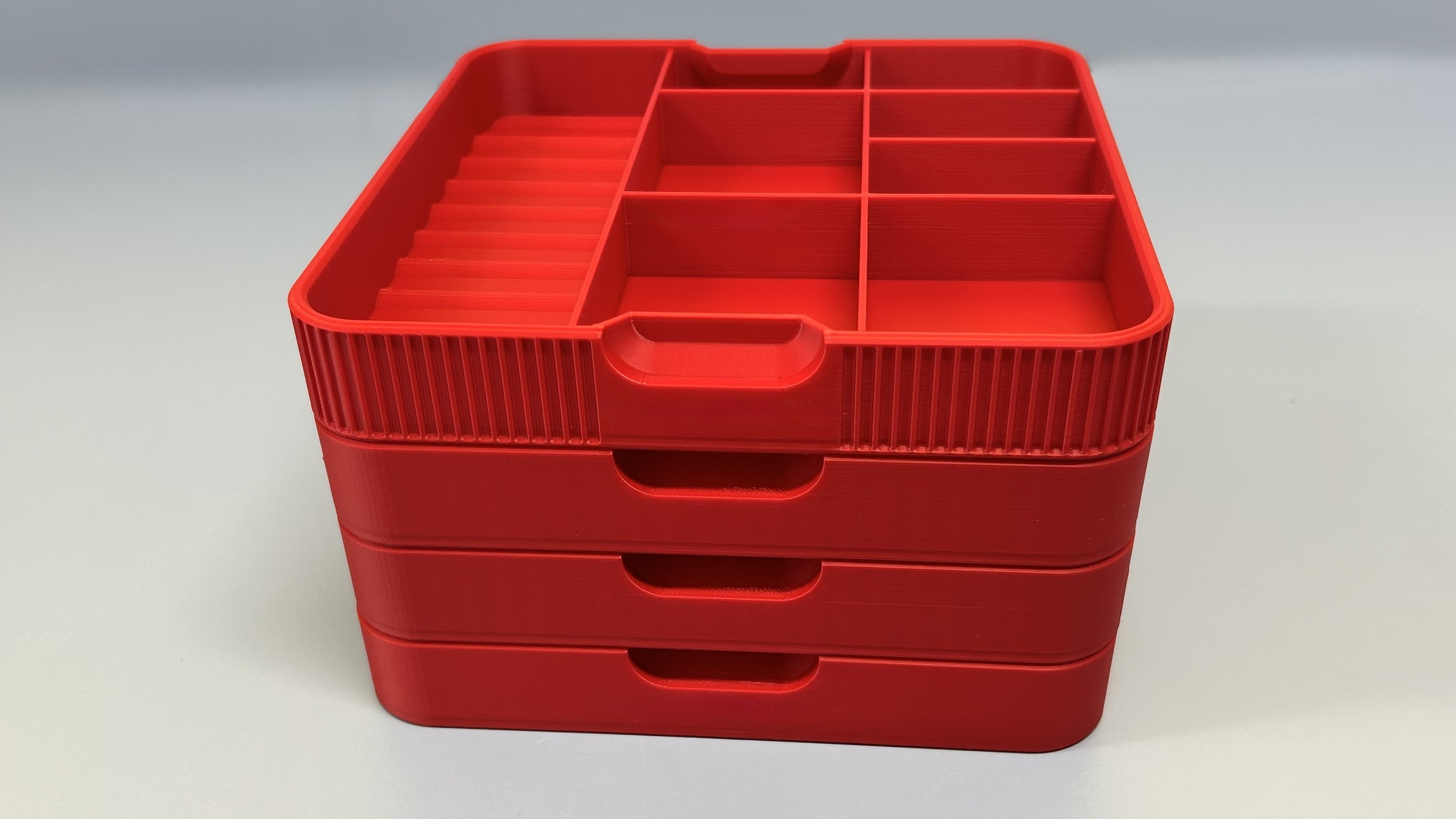 Parametric Stackable Build Tray (OpenSCAD / Wave Bottom) — miniatura 4