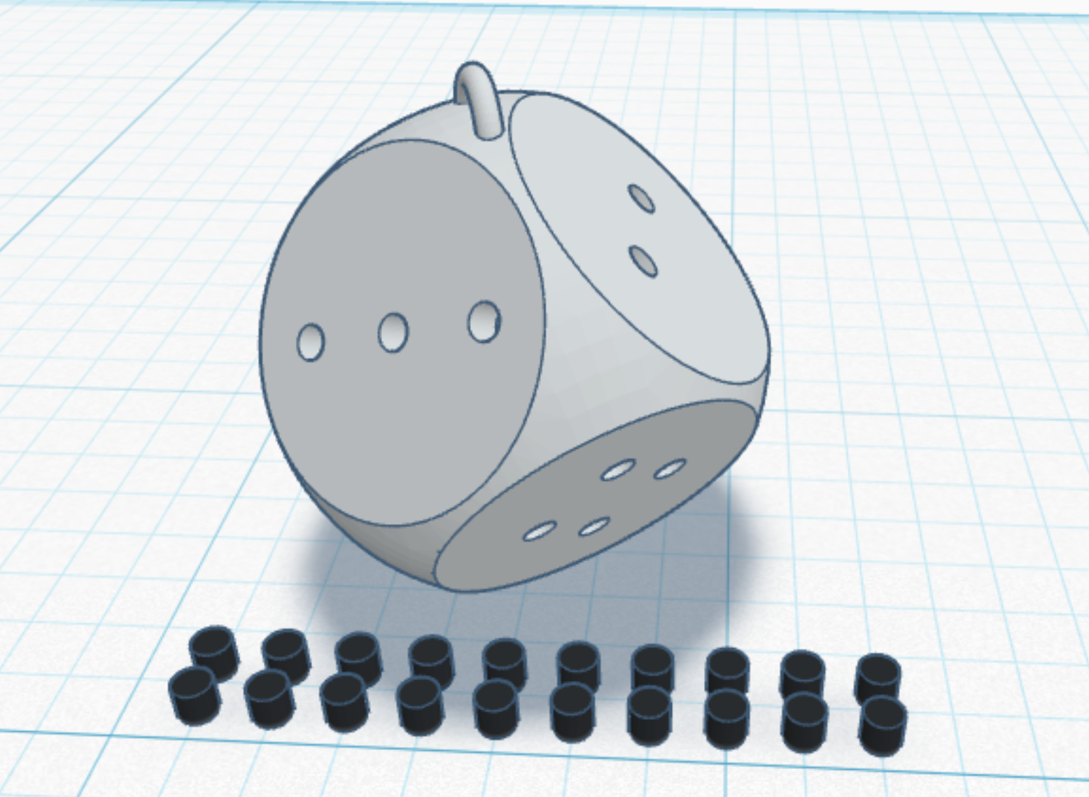 DICE EARING/CHARM