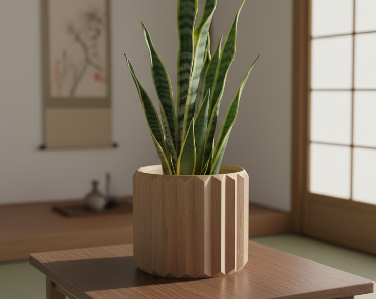 Geometric Column Planter