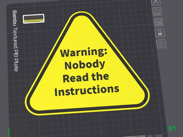 Warning Nobody Read the Instructions