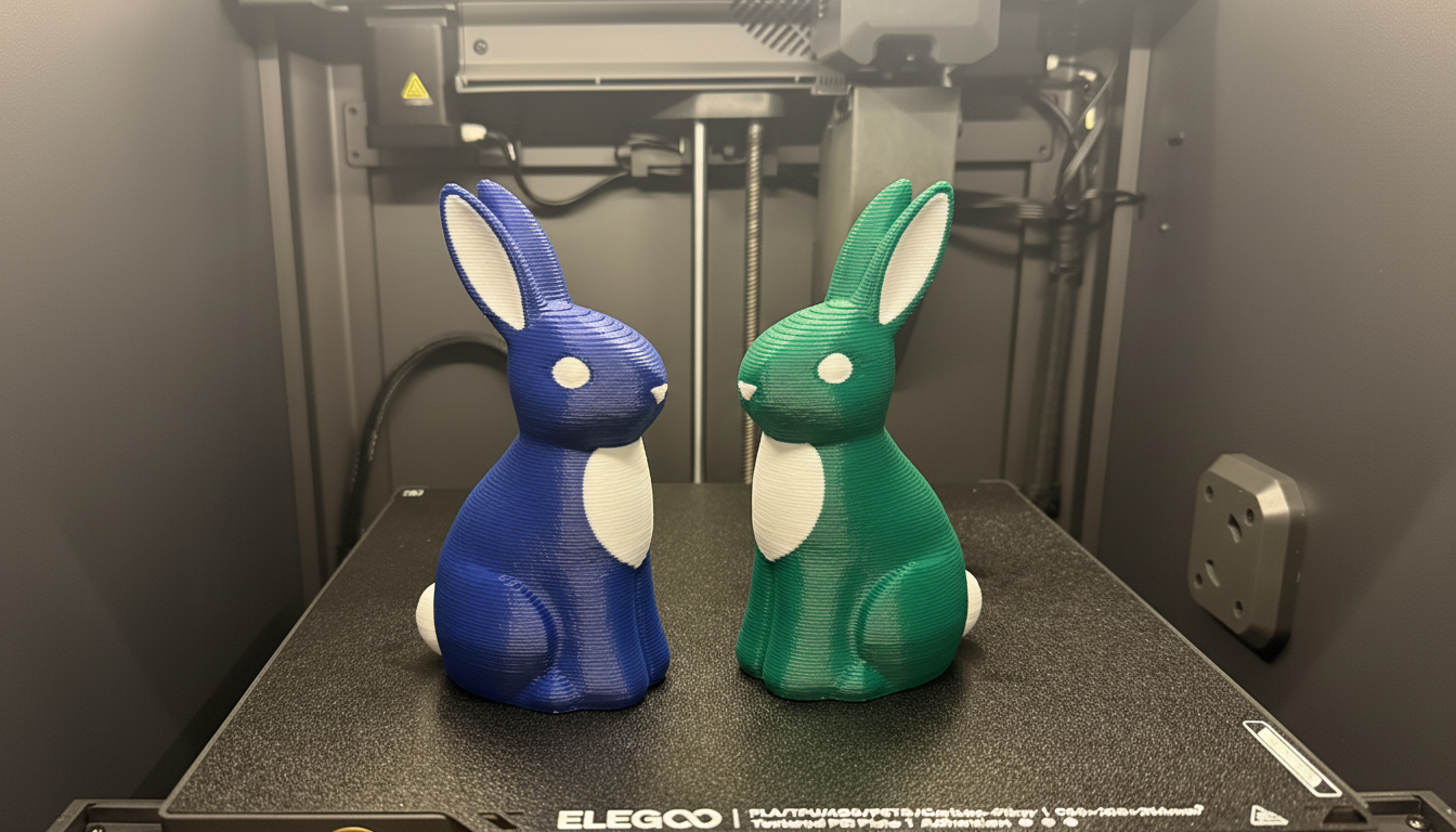 Simple Marble Rabbit Prop - Elegant Natural Accent