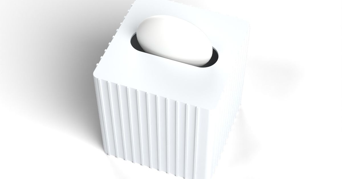 Tissue Box Cover - Ribbed Cover for Cube Tissue Boxes, Custom Size, No ...
