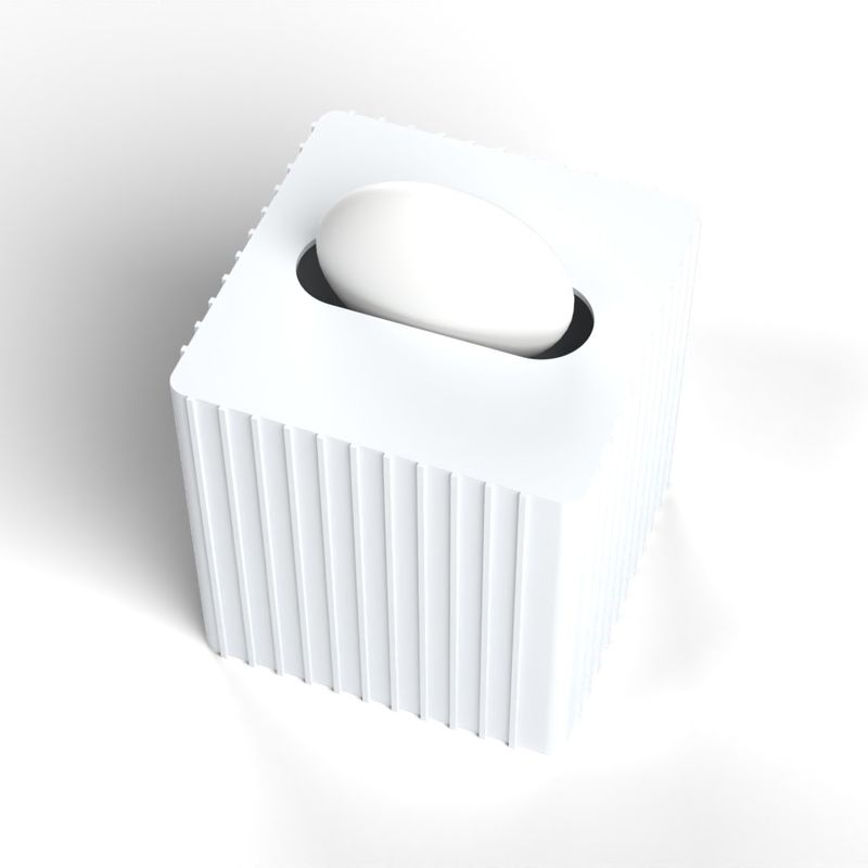 Tissue Box Cover - Ribbed Cover for Cube Tissue Boxes, Custom Size, No ...
