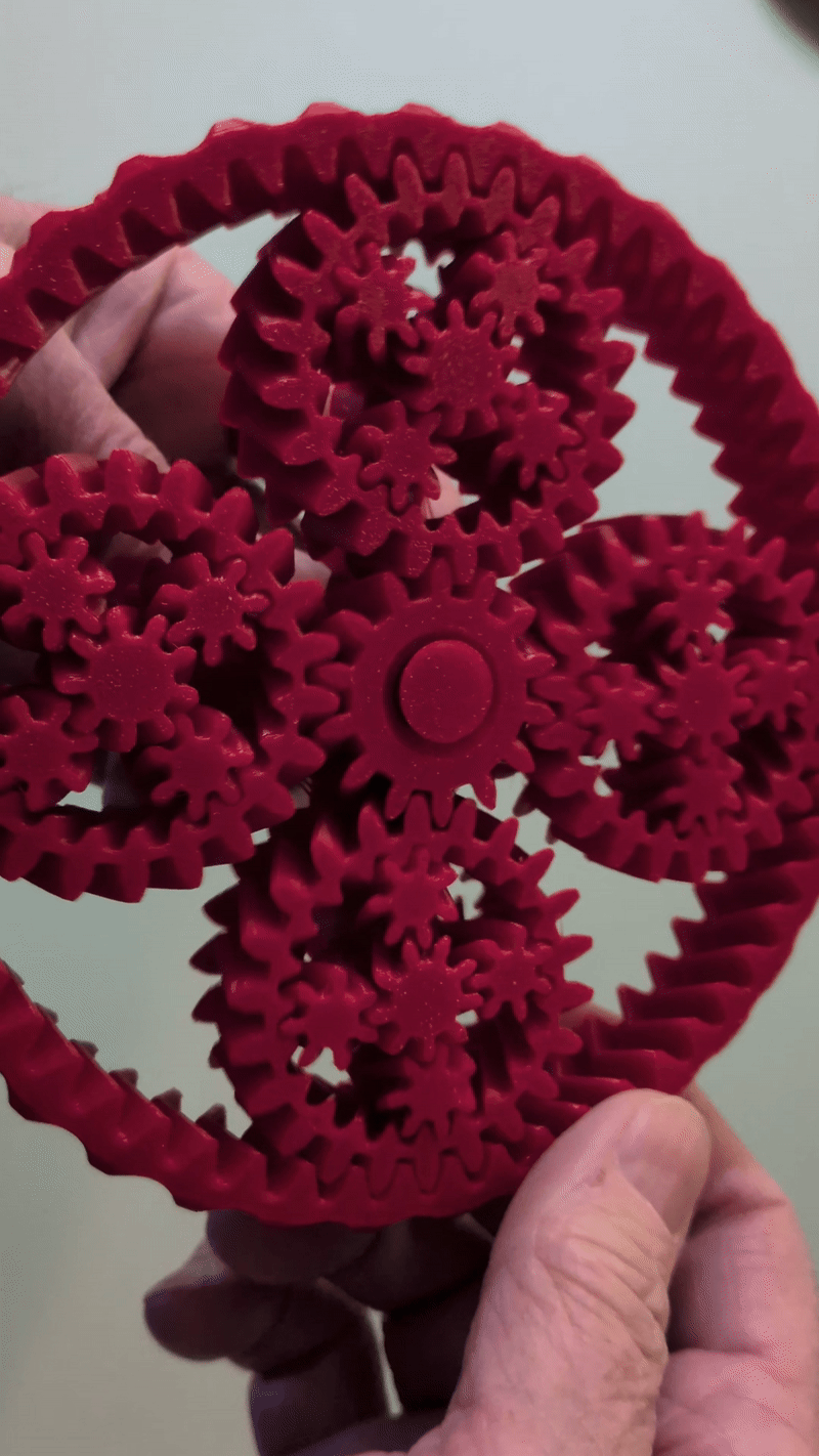 Quad-Quad Planetary designed for Vorons and other precise highspeed printers. Print-In-Place from FreeCAD- edit 2 files for small adjustments — thumbnail 2
