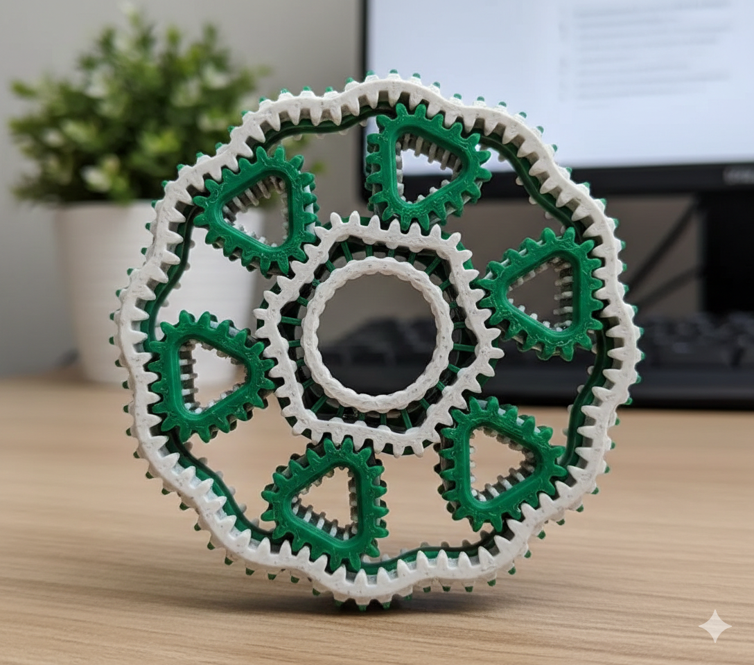Geometric Planetary Gears – High-Speed Mechanical Fidget