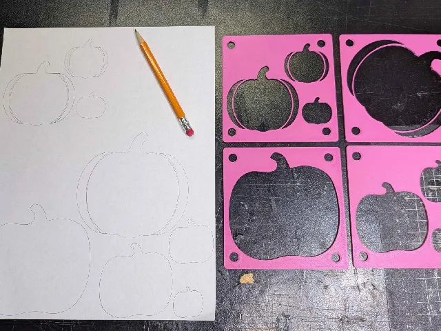Free Halloween Pumpkin Outline Art Stencils Bundle