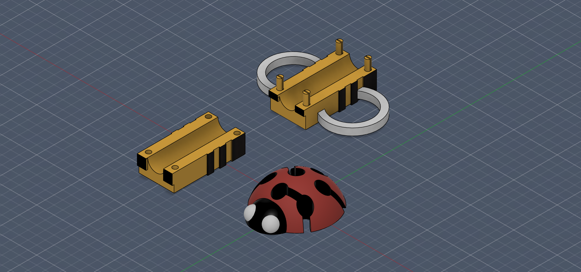 Blocky Bee and Ladybug Cable Management Holders