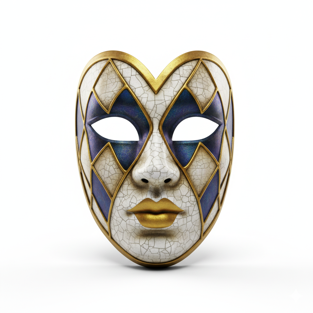 Venetian Harlequin King, mask, cosplay, wearable, costume, face, helmet