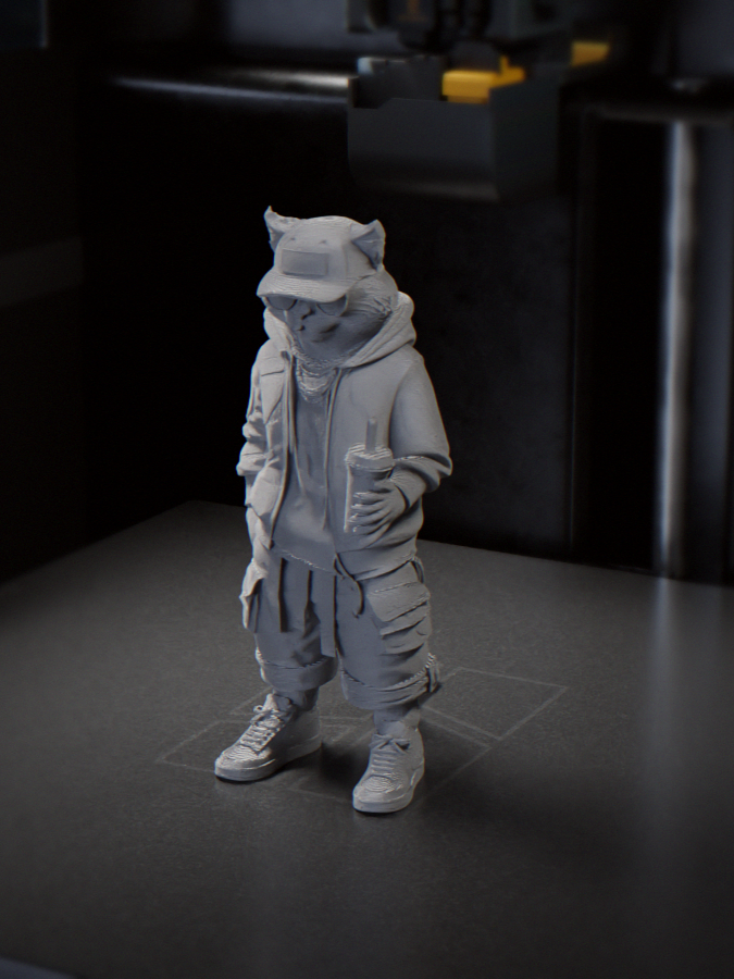 Cool Cat Hoodie Figure Animal 3D Printable 3D model by José Pedro