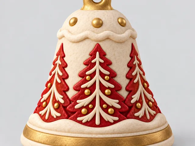 The Forest Bell — Woodland Christmas Ornament, 80 mm | Flavora Studio