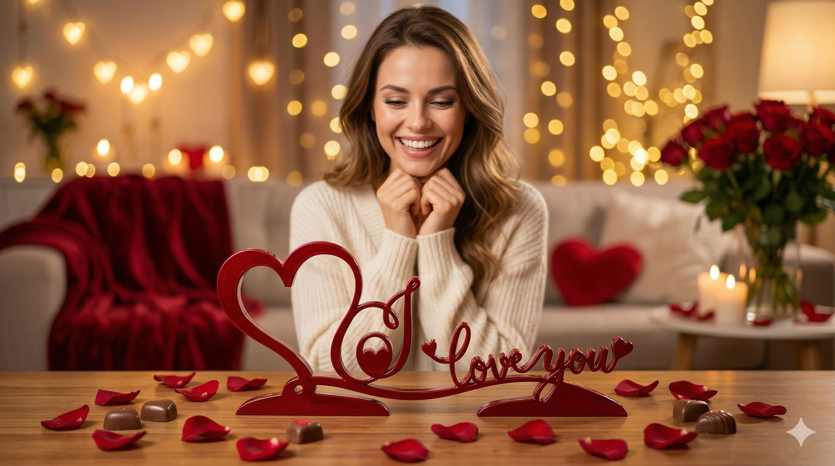 Glossy Red "I Love You" Valentine Decor 3D model by kkmmedia3d