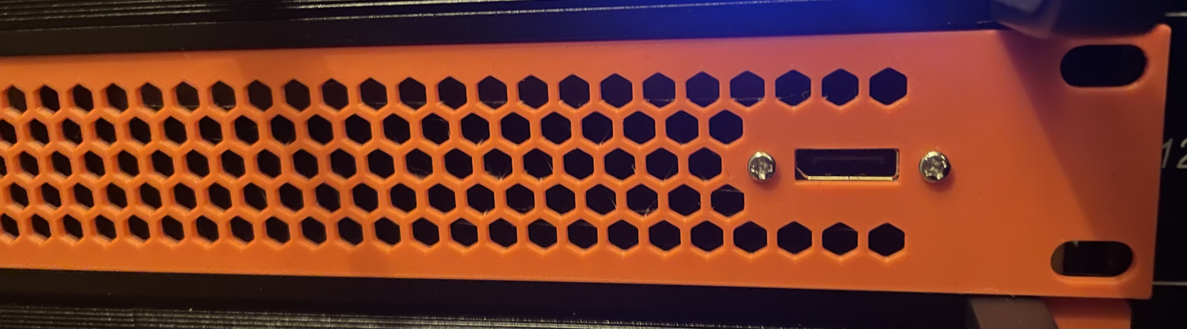 19" 1U Server Rack Cover Plates with panel mount display port