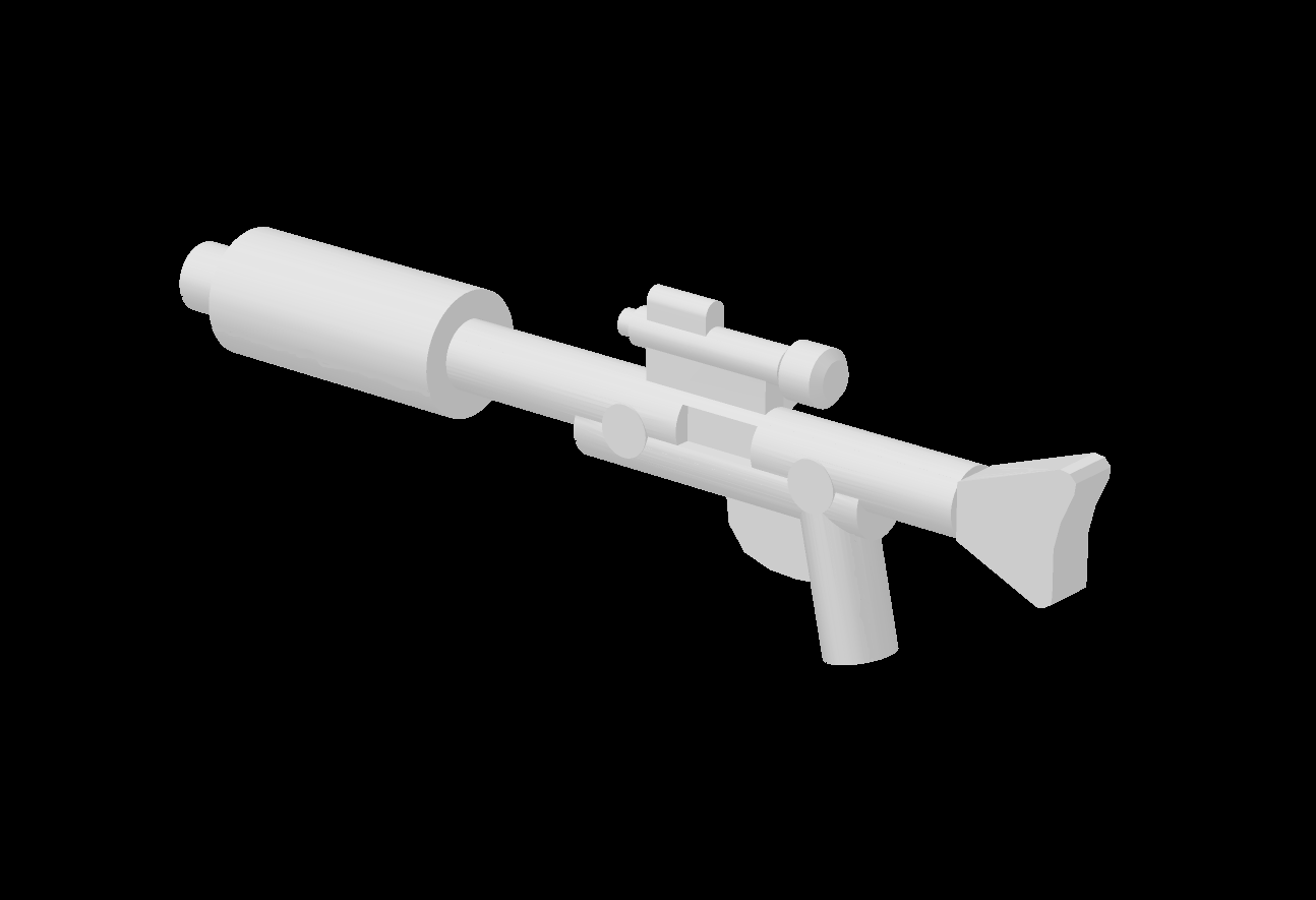 Lego Compatible (57899b.dat) Minifig Gun Long Blaster with Muzzle