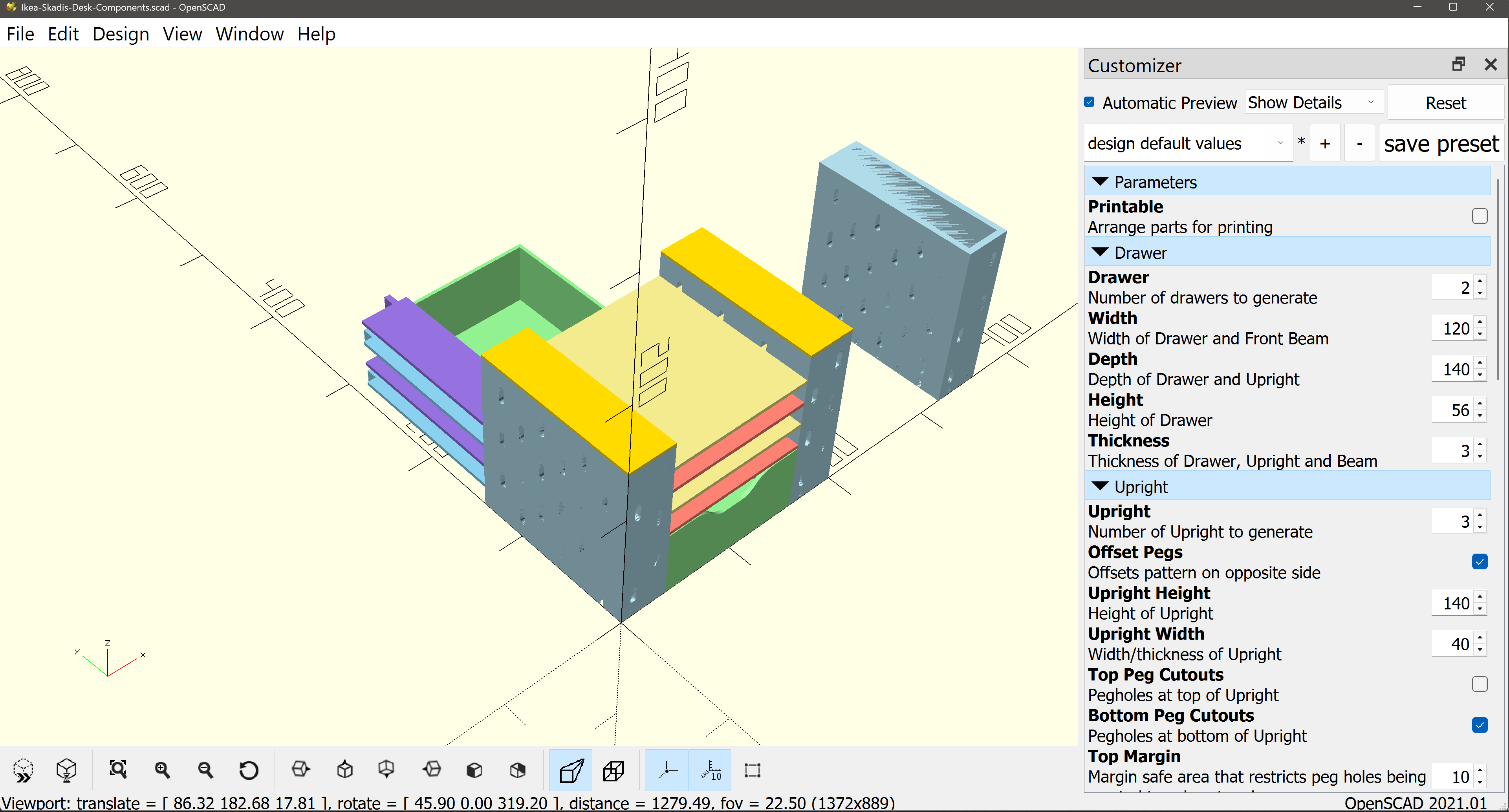 Rewrite of IKEA Components SCAD