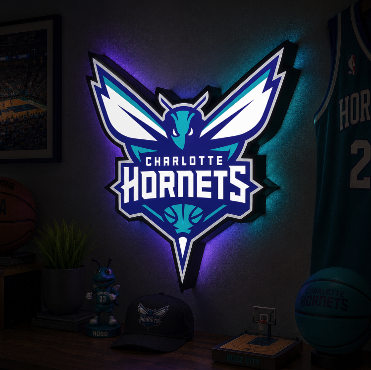 Charlotte Hornets LED Lightbox | Multicolor 3D Printable 3MF