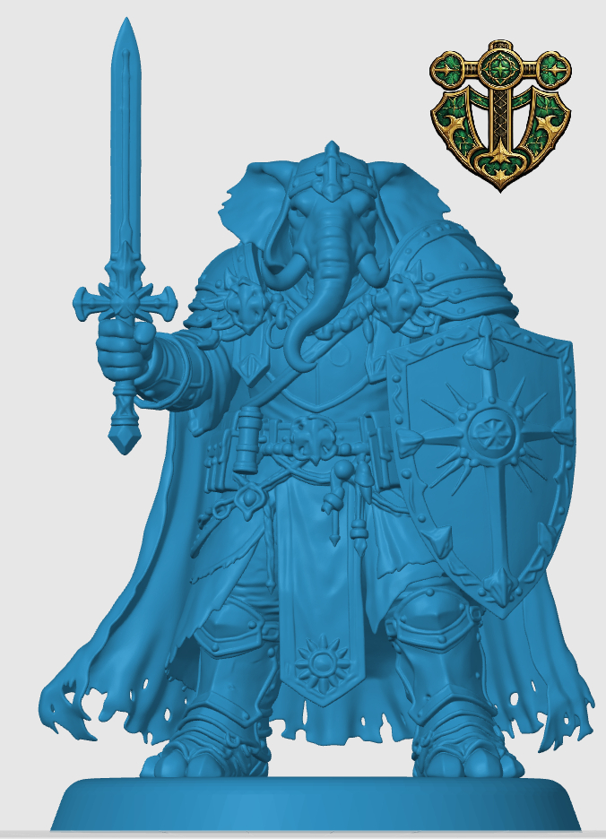 Miniatura 5 do modelo 3D Loxodon Paladin