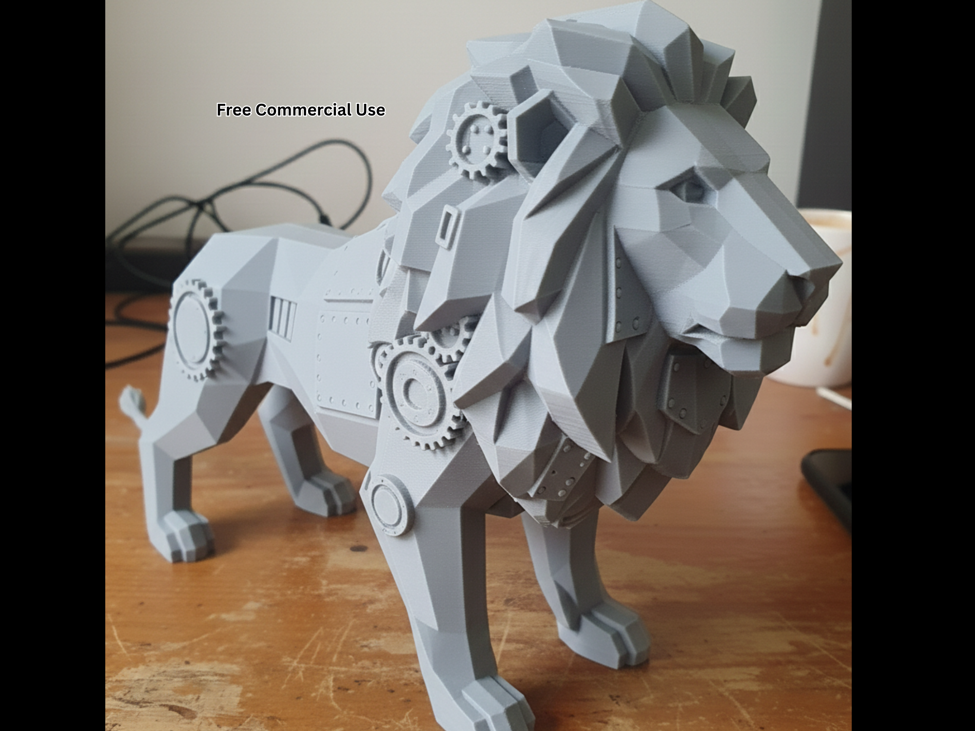 Steampunk Lion Statue