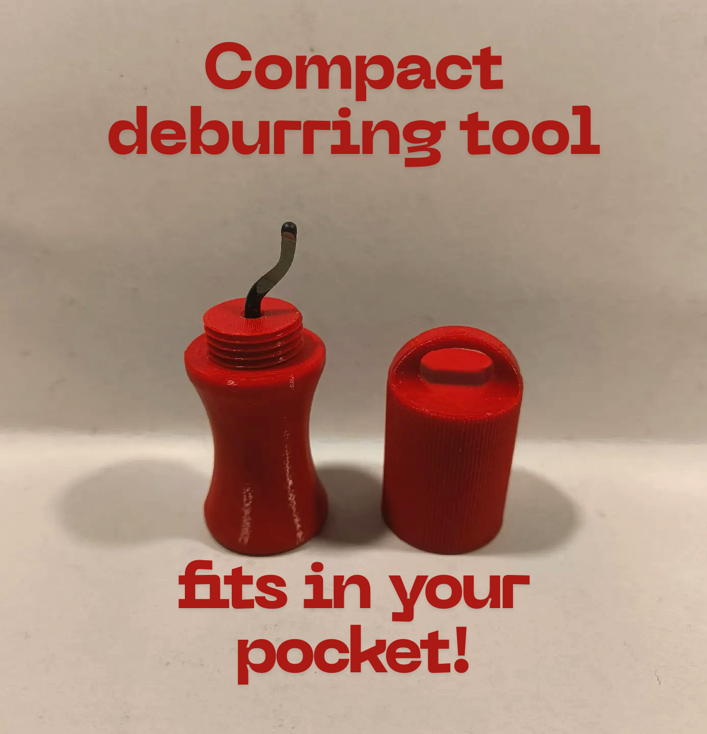 Deburring Tool Compact with lid