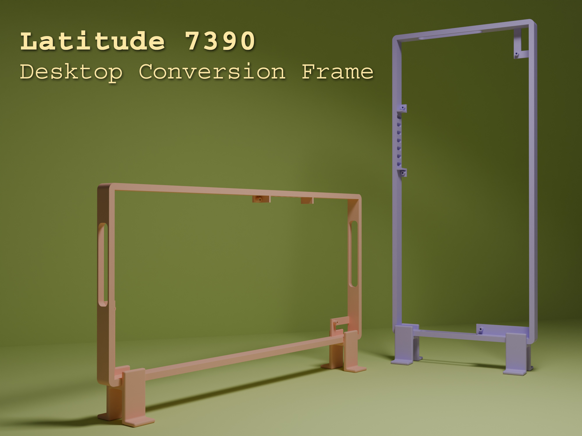 Latitude 7390 Desktop Conversion Frame 3D model