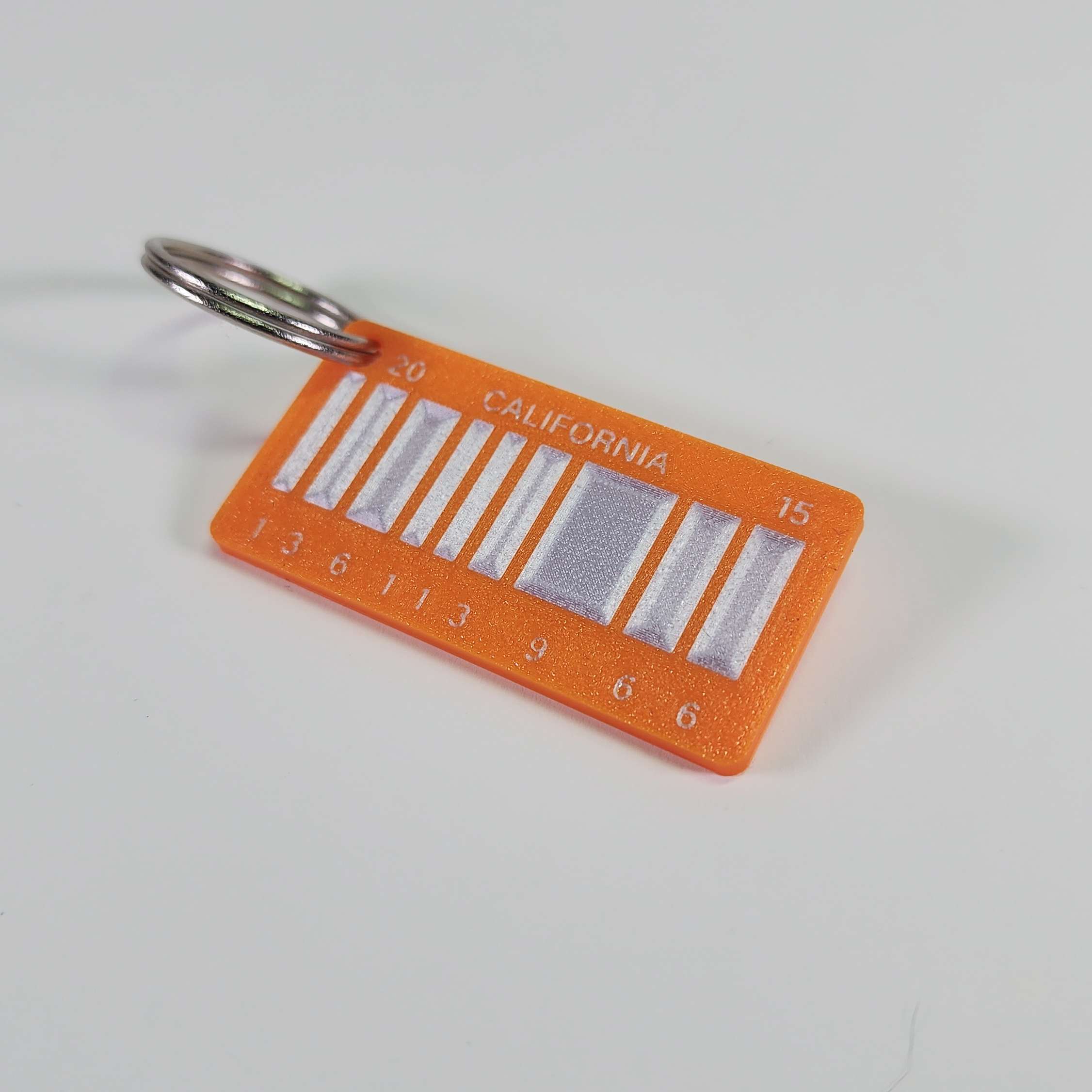 Back to the Future 2015 Barcode License Plate Keychain