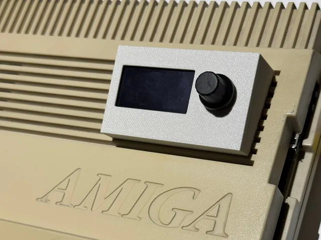 Commodore Amiga 500 External 1.54" OLED & Rotary Encoder Housing for Gotek