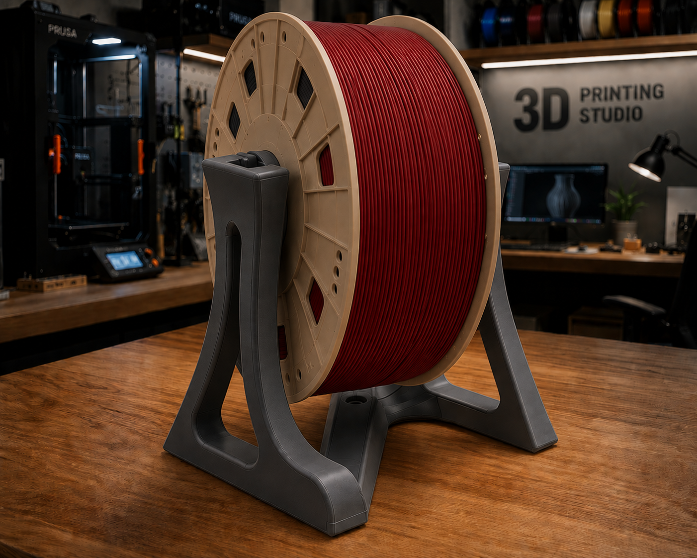Filament Spool Holder #003 (No Bearings, Simply Design)