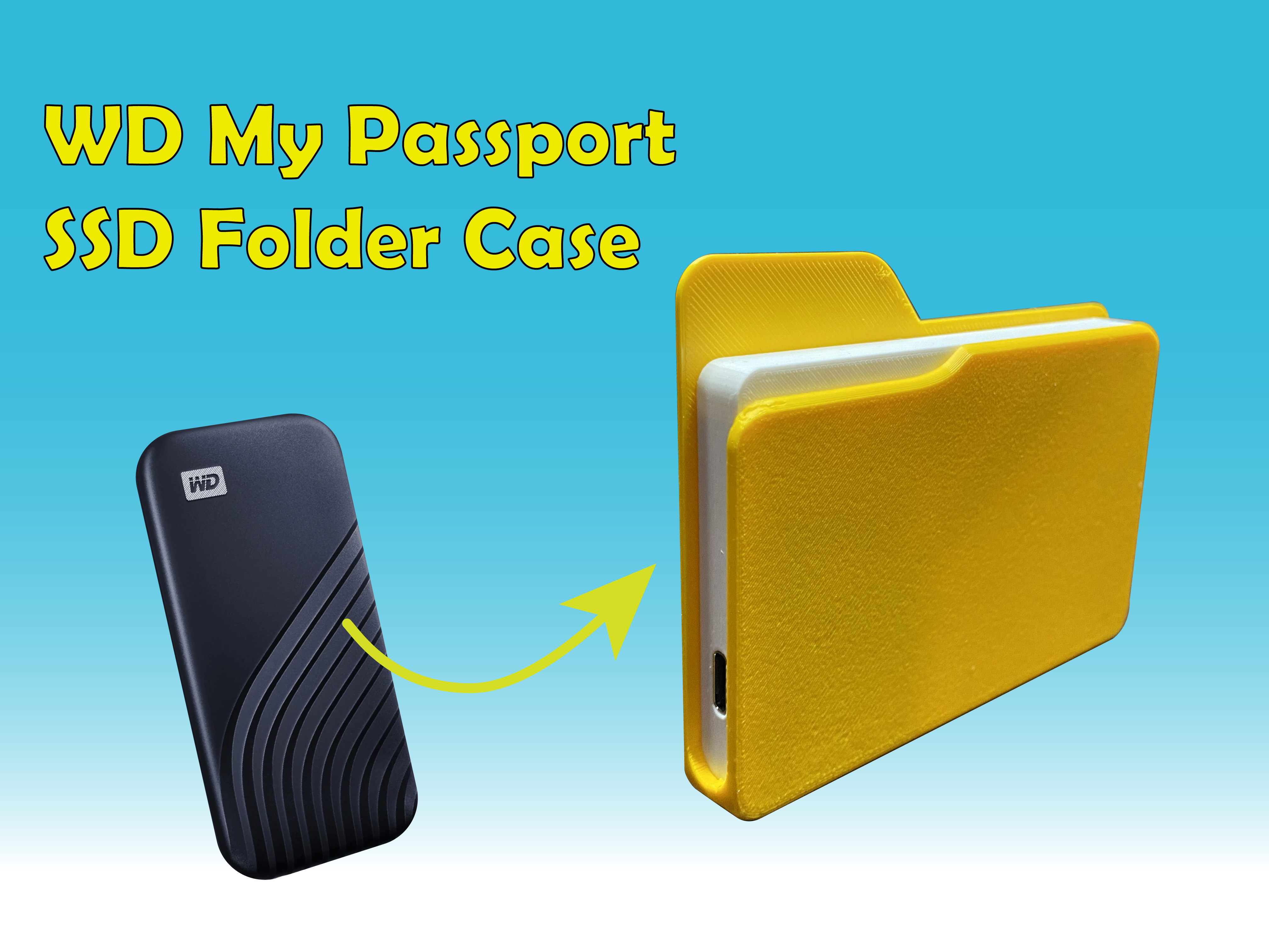 WD My Passport 1TB Windows Folder Case