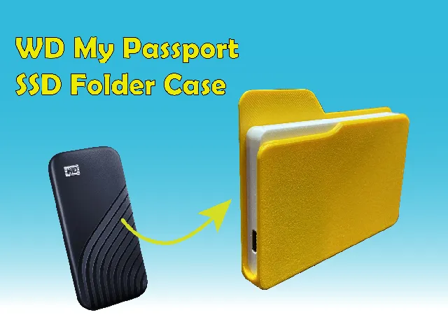 WD My Passport 1TB Windows Folder Case