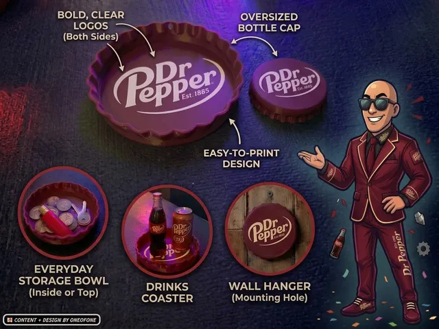 Dr Pepper Retro Bottlecap Coaster, Storage & Wall Art
