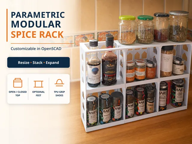 Stackable & Fully Customizable Spice Rack