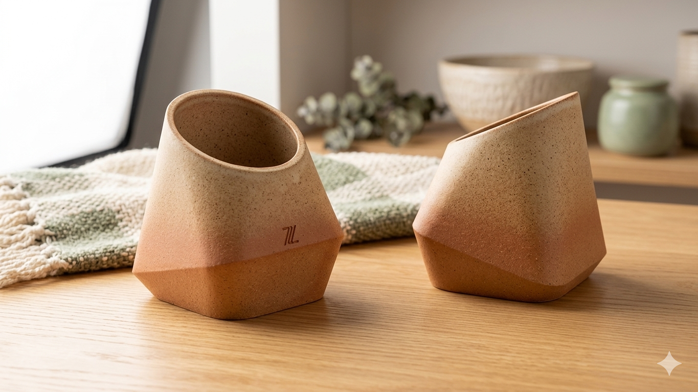 Minimalist Geometric Desk Organizer / Vase 3D model by 7ZL
