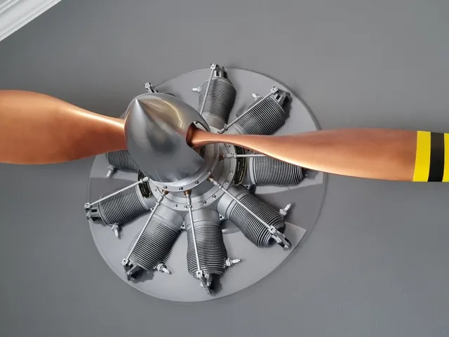 Vintage Radial Engine Wall Art – Flugzeug Sternmotor Deko-Modell