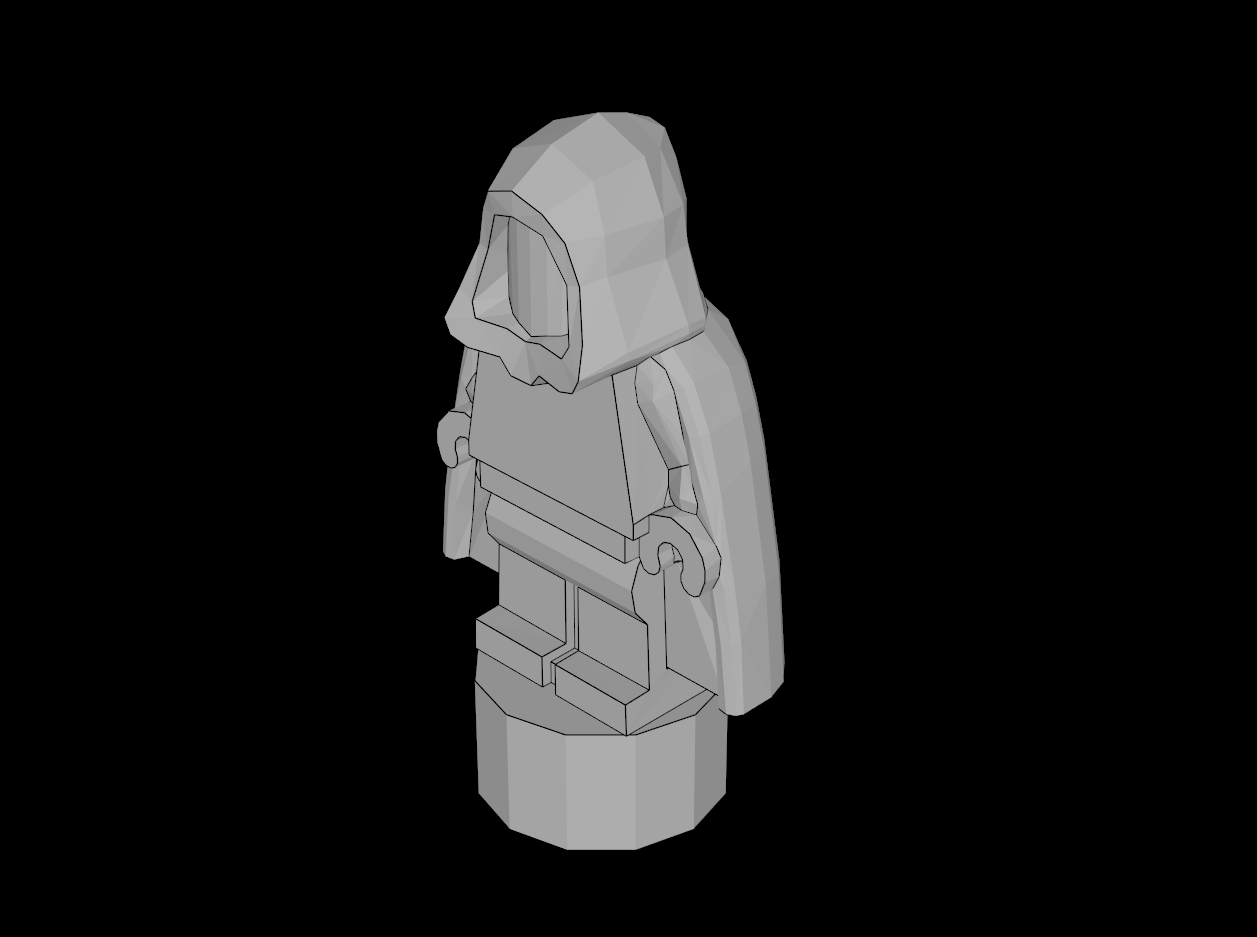 Lego Compatible (16478.dat) Minifig Utensil Statuette / Trophy with Cape and Hood
