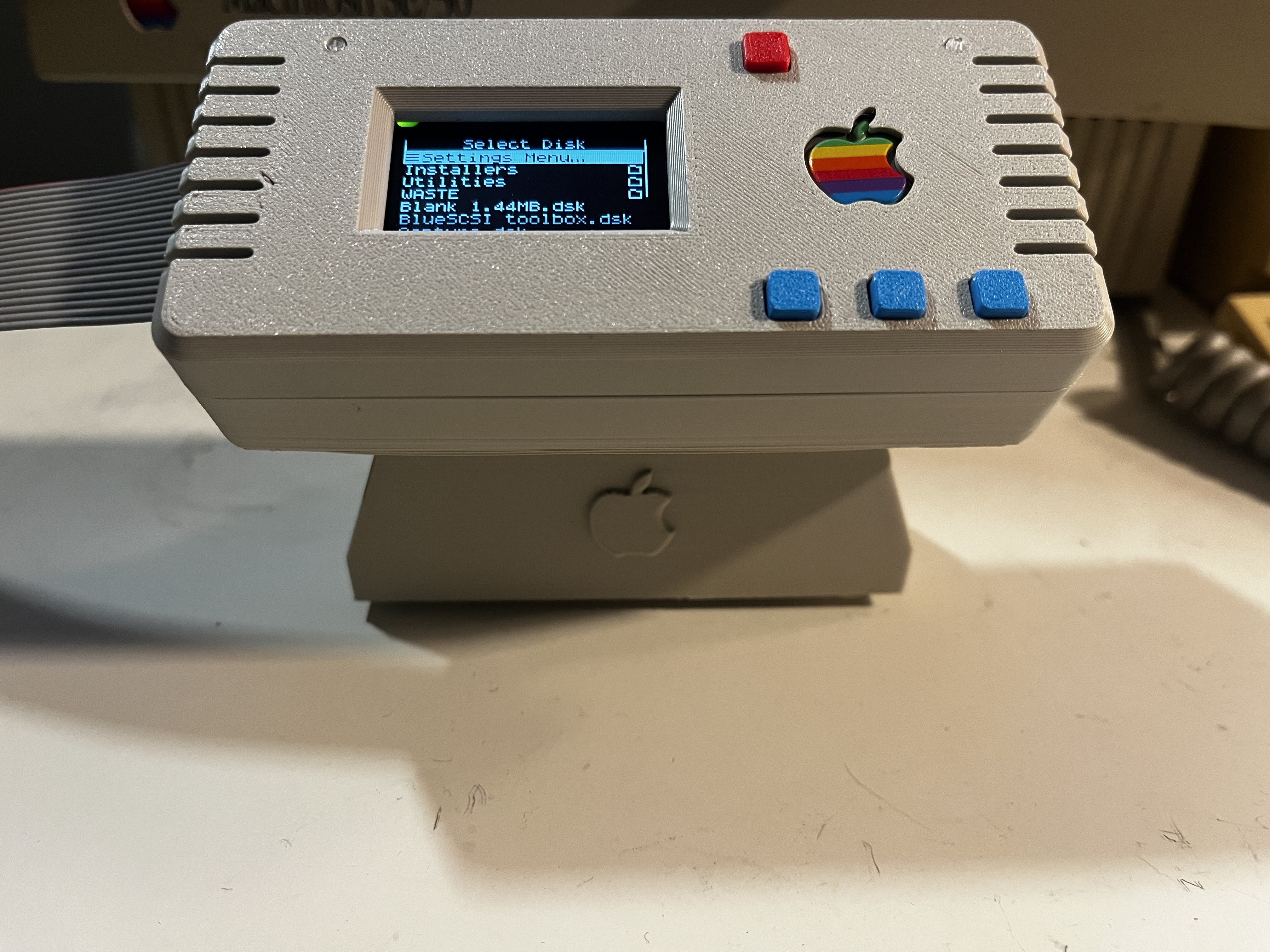 Apple ][ + Floppy Emu with Apple Badge Cutout