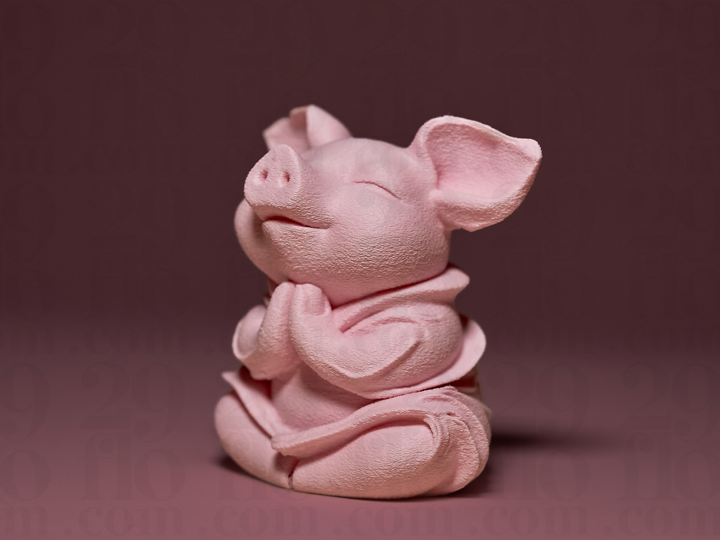 Cute Meditating Piglet
