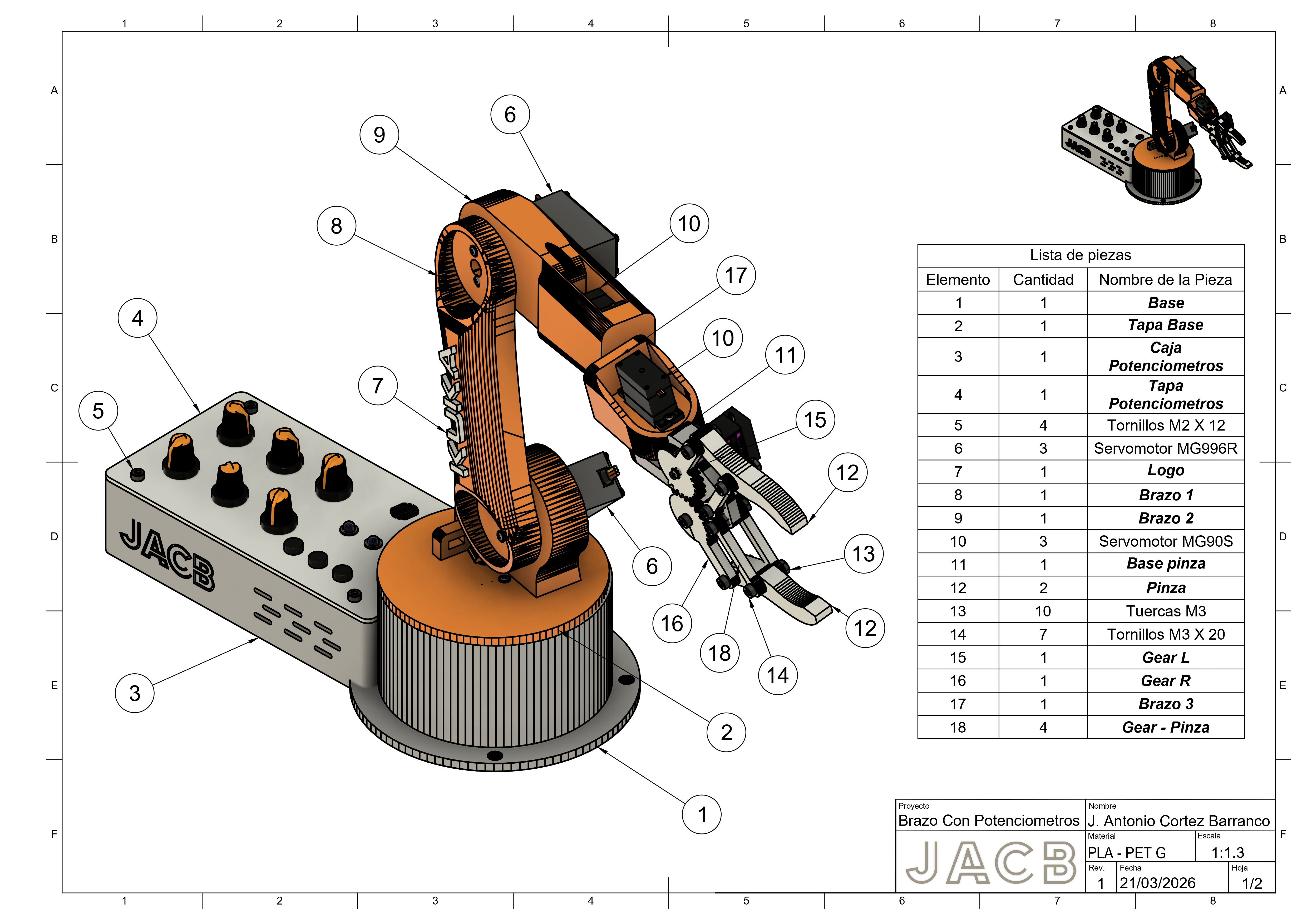 Robotic Arm with Potentiometer Control + Motion Recording (Arduino Project)