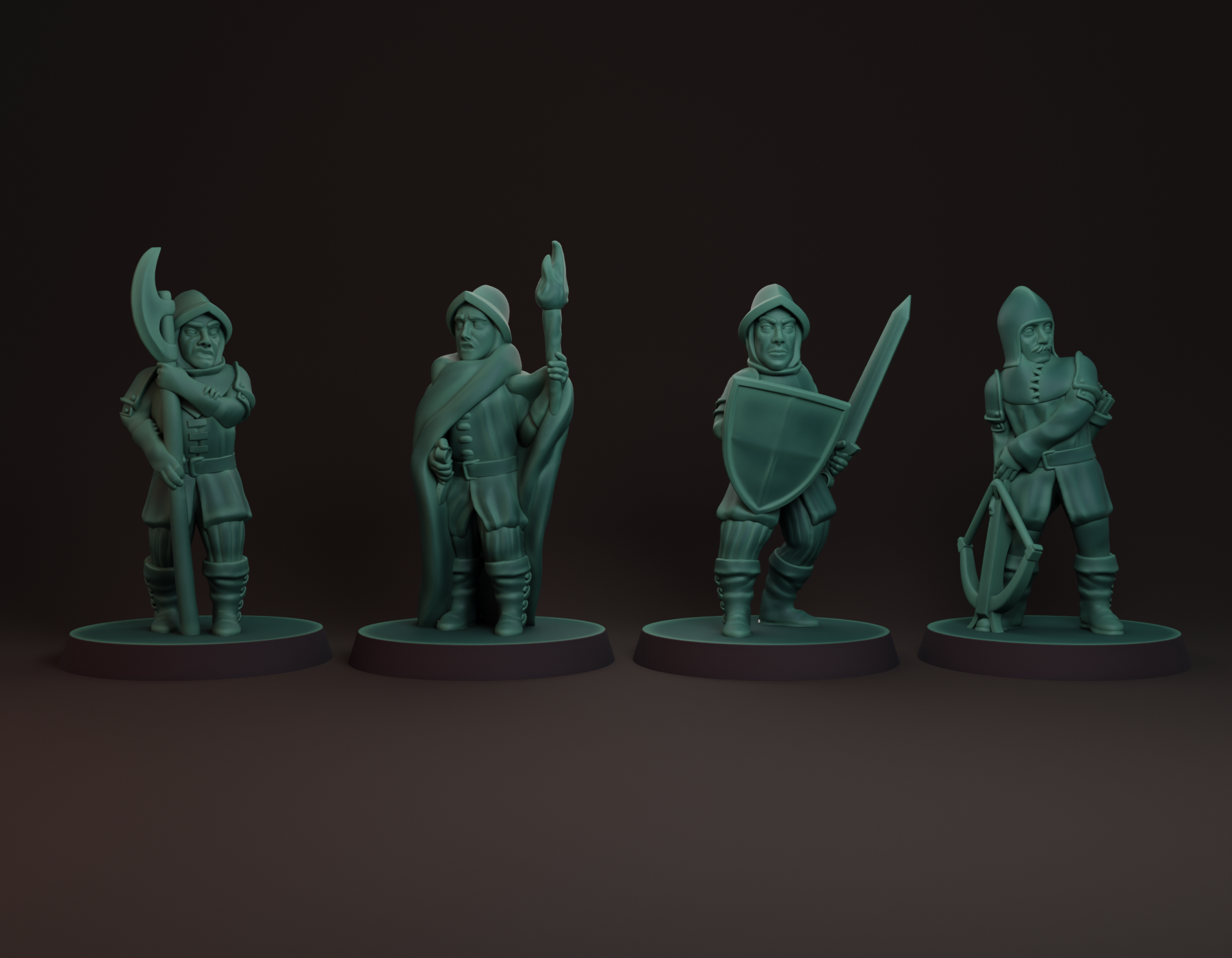 Town guard FDM supportless
