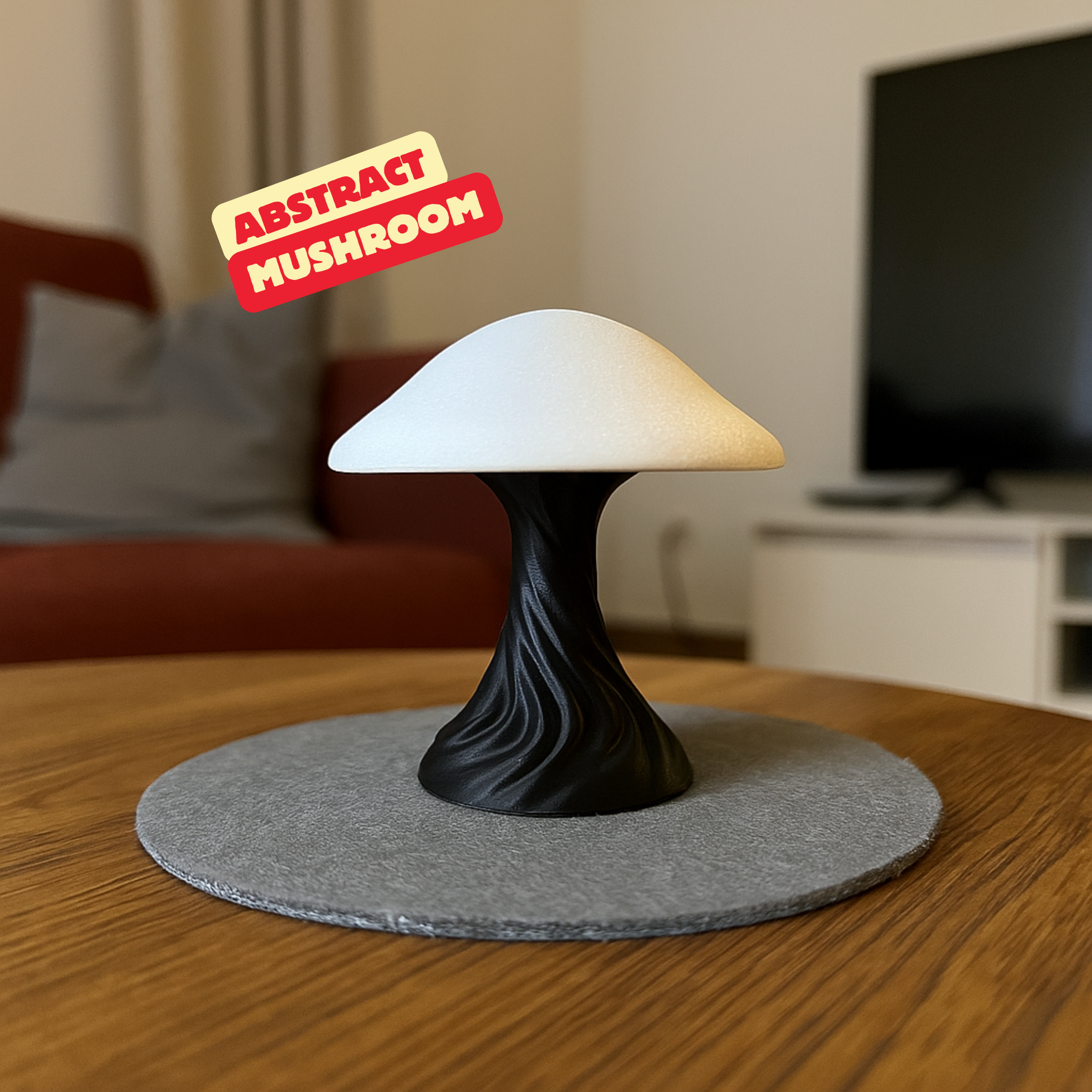 ABSTRACT MUSHROOM / HOMEDECOR / ORGANIC GEOMETRY DESIGN
